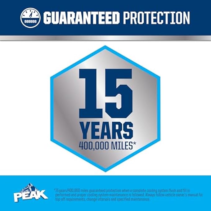 PEAK OET EXTENDED LIFE BLUE 50/50 PREDILUTED ANTIFREEZE/COOLANT FOR ASIAN VEHICLES, 1 GAL. - Image 4